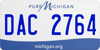 MI license plate DAC2764