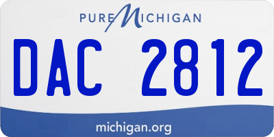MI license plate DAC2812