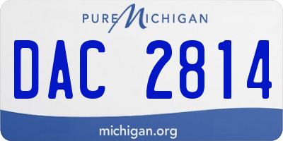 MI license plate DAC2814