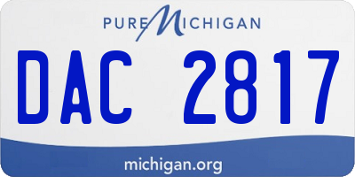 MI license plate DAC2817