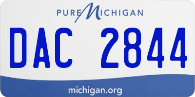 MI license plate DAC2844