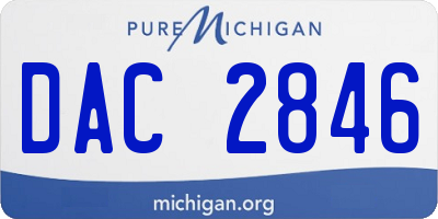 MI license plate DAC2846