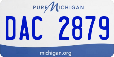 MI license plate DAC2879
