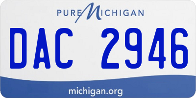 MI license plate DAC2946