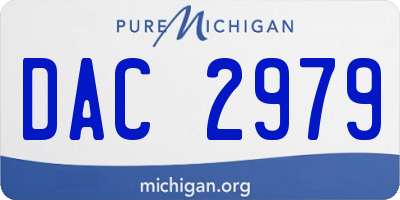 MI license plate DAC2979