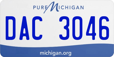 MI license plate DAC3046