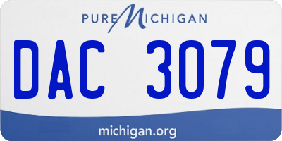 MI license plate DAC3079