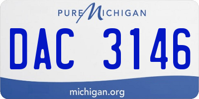 MI license plate DAC3146