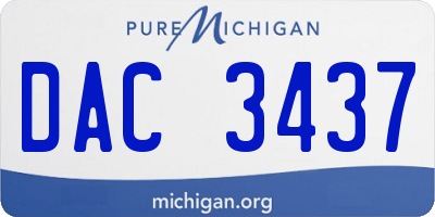 MI license plate DAC3437