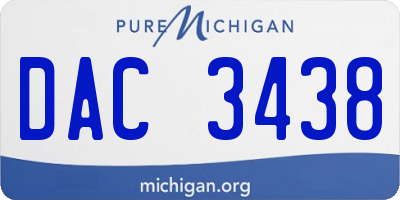MI license plate DAC3438