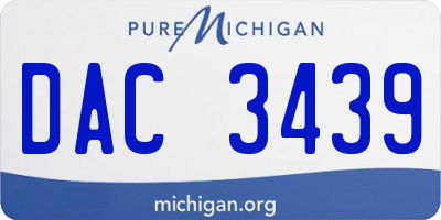 MI license plate DAC3439