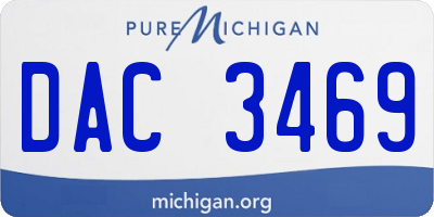 MI license plate DAC3469