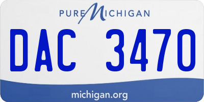 MI license plate DAC3470