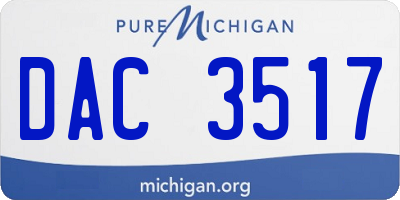 MI license plate DAC3517
