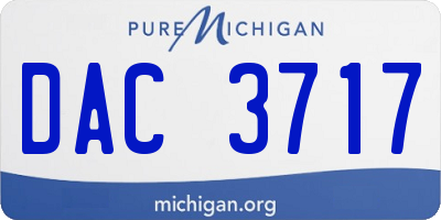 MI license plate DAC3717
