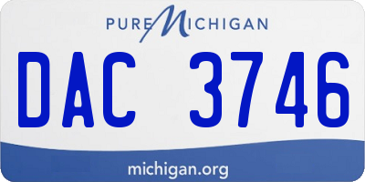 MI license plate DAC3746