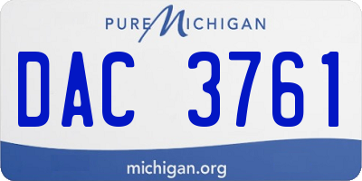 MI license plate DAC3761
