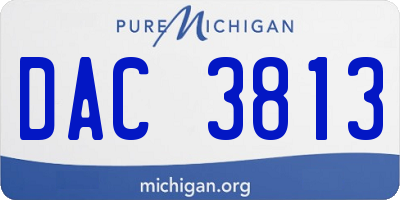 MI license plate DAC3813