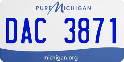 MI license plate DAC3871