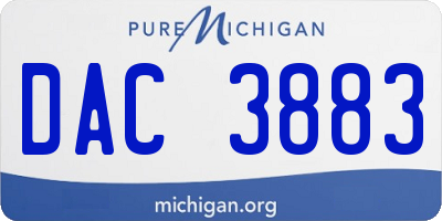 MI license plate DAC3883