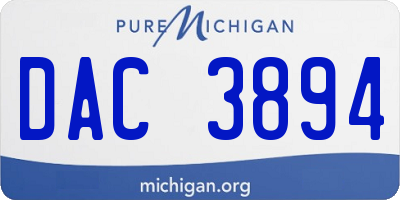 MI license plate DAC3894
