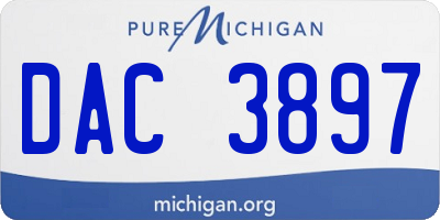 MI license plate DAC3897