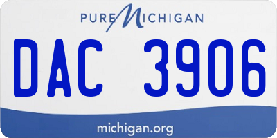 MI license plate DAC3906