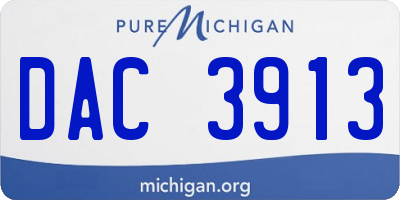 MI license plate DAC3913