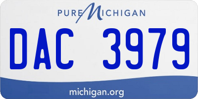 MI license plate DAC3979