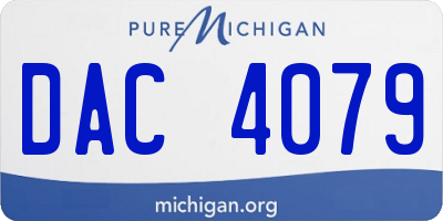 MI license plate DAC4079