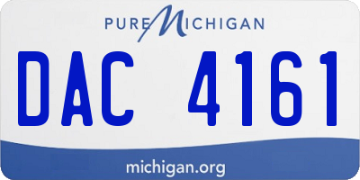 MI license plate DAC4161