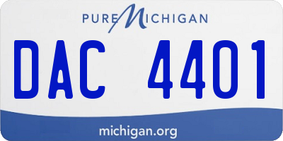 MI license plate DAC4401