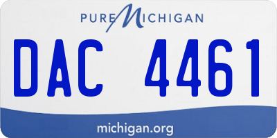 MI license plate DAC4461