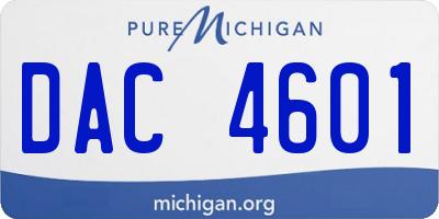 MI license plate DAC4601