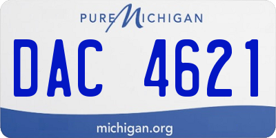 MI license plate DAC4621