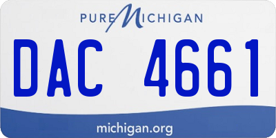 MI license plate DAC4661