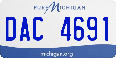 MI license plate DAC4691