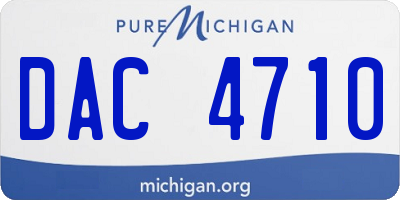 MI license plate DAC4710