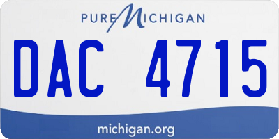 MI license plate DAC4715