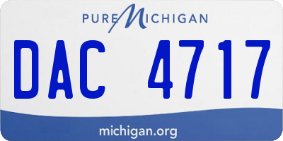 MI license plate DAC4717