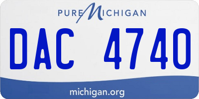 MI license plate DAC4740