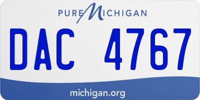 MI license plate DAC4767