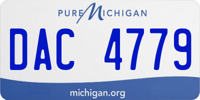 MI license plate DAC4779