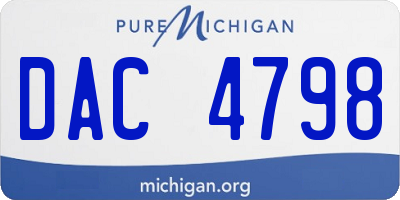 MI license plate DAC4798