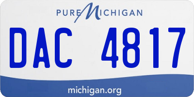 MI license plate DAC4817