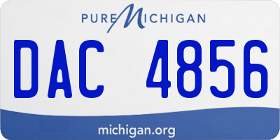 MI license plate DAC4856