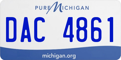 MI license plate DAC4861