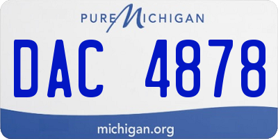 MI license plate DAC4878