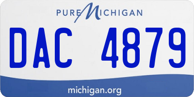 MI license plate DAC4879