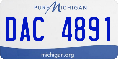 MI license plate DAC4891